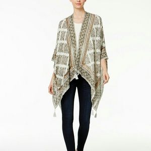 Vince Camuto Mumbai Medallions Poncho Topper